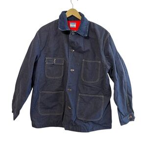 Vintage Sears Men’s XL Tall Denim Barn Chore Jacket Corduroy Collar Workwear